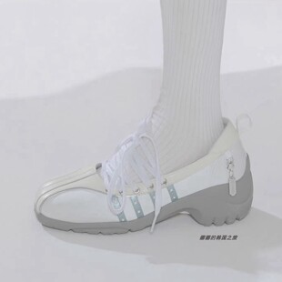 韩国代购Rockfish 联名illit复古芭蕾风休闲鞋 增高4.5cm单鞋