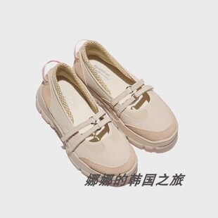 韩国代购Rockfish厚底芭蕾鞋双条绑带机能鞋机能风芭蕾鞋单鞋日常