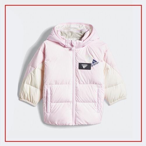 韩国代购Adidas阿迪达斯儿童女童装鹅绒保暖羽绒服轻外套HN6841