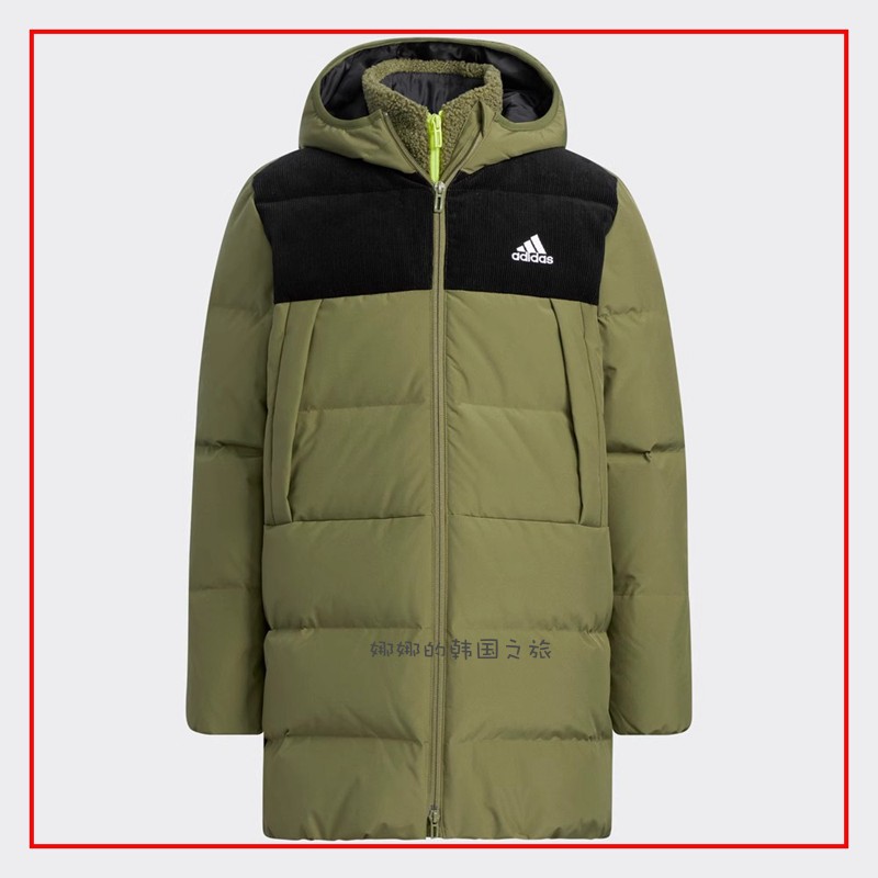 韩国代购Adidas阿迪达斯儿童男女童装鹅绒保暖羽绒服外套H45025