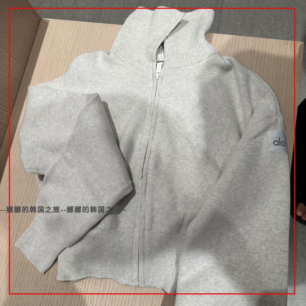 韩国代购ALO Scholar knit 针织短款拉链夹克毛衣外套 短裙 套装图片