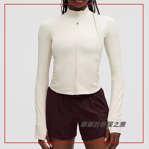 韩国代购lululemon Lightweight女士轻盈版跑步夹克防晒衣LW3FU5S