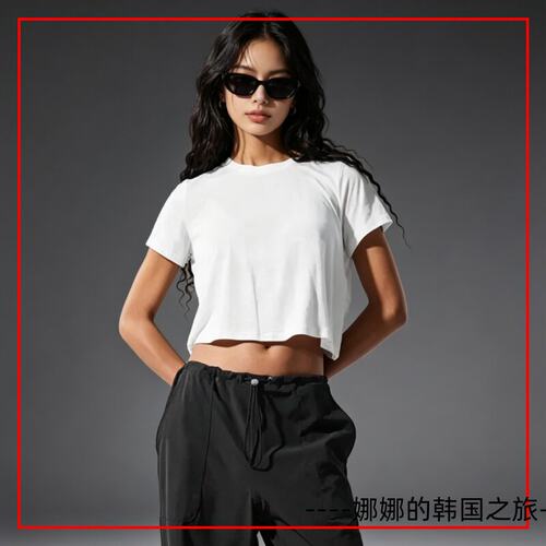 韩国代购ALO 短款 All Day 运动短袖健身瑜伽Suit Up西裤时尚套装