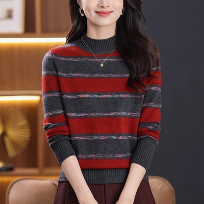 半高领套头毛衣女秋冬内搭打底衫