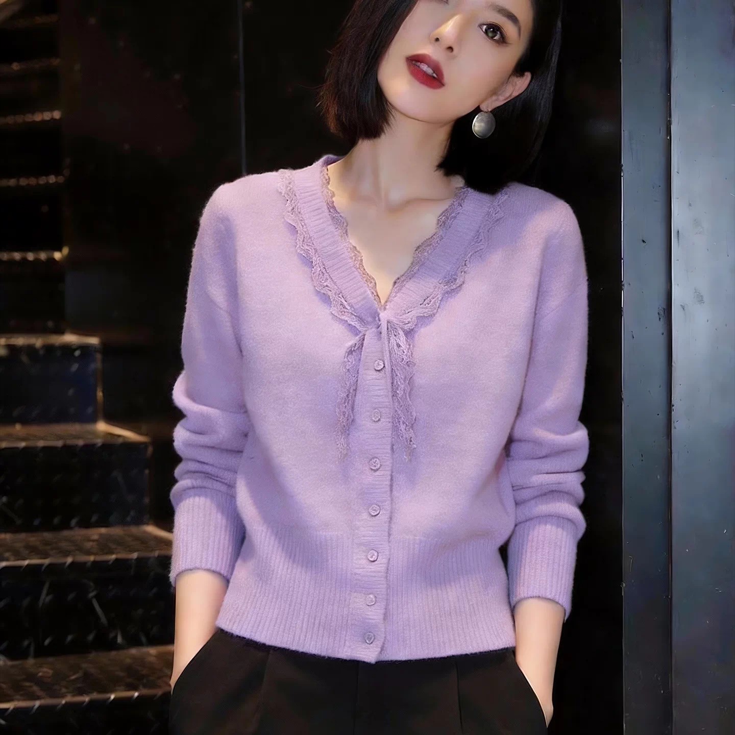 针织开衫女秋季新款高级时尚上衣