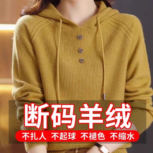 连帽卫衣女士春秋2026年新款爆款毛衣时尚洋气针织衫上衣早秋帽衫