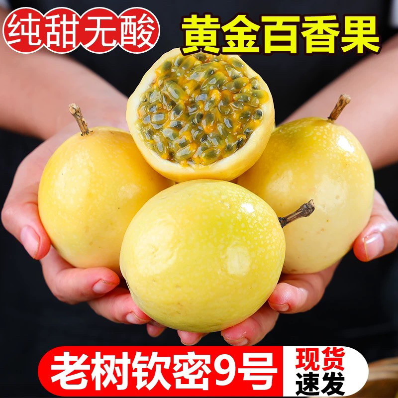 广西钦蜜9号黄金百香果新鲜大果百香果
