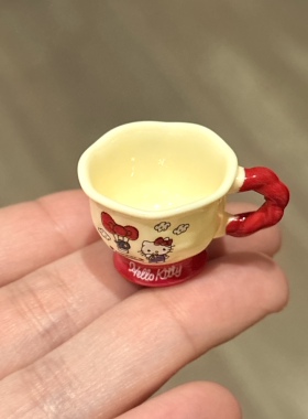 【微缩杯子系列】可爱kt猫咪杯子造型树脂摆件创意娃娃屋桌面装饰