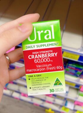 澳洲代购直邮 Ural 蔓越莓片 高含量60000mg 30粒 尿路感染 UTI