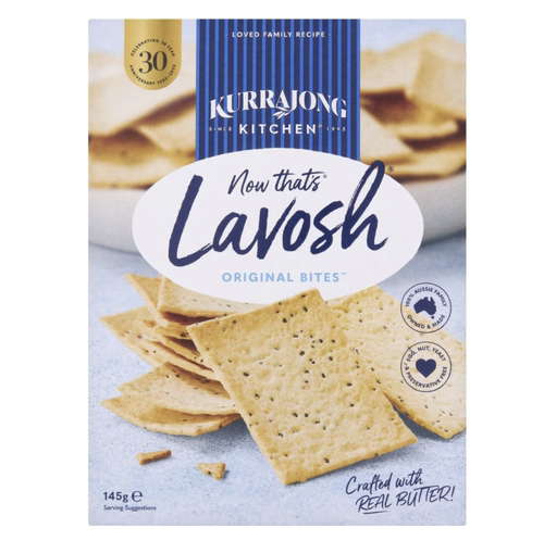 澳洲代购直邮Kurrajong Kitchen Lavosh100%澳洲小麦手工饼干145g
