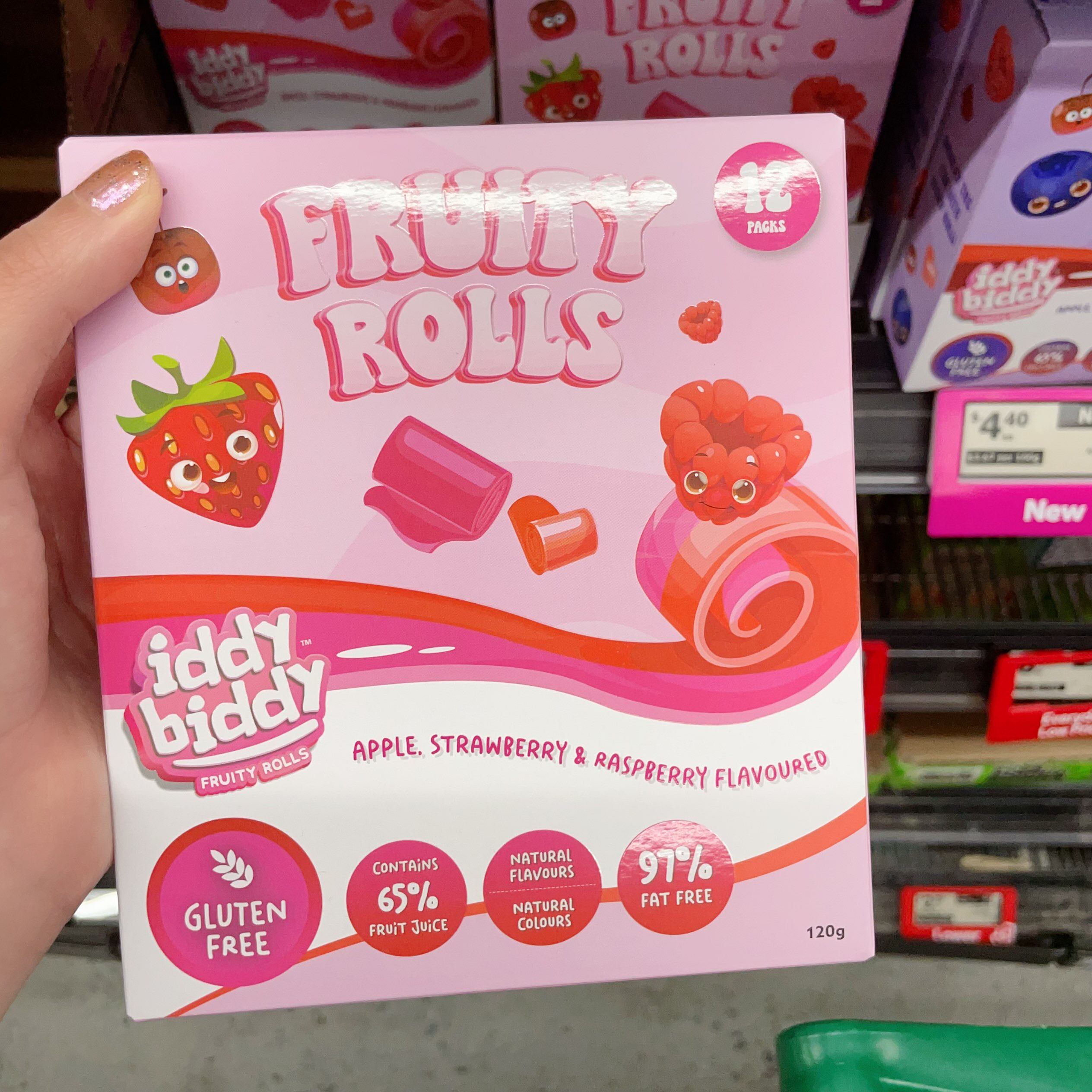 澳洲直邮 iddy biddy 迪士尼儿童水果软糖8小包无麸低卡零食 160g