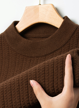 毛衣Wool Cashmere Sweater Men HalfTurtleneck Pullover Casual