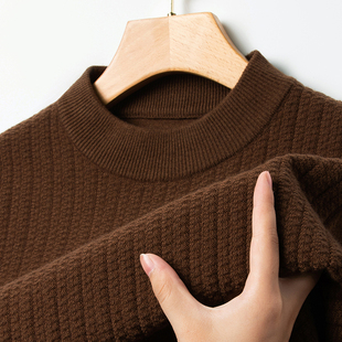 毛衣Wool Cashmere Sweater Men HalfTurtleneck Pullover Casual