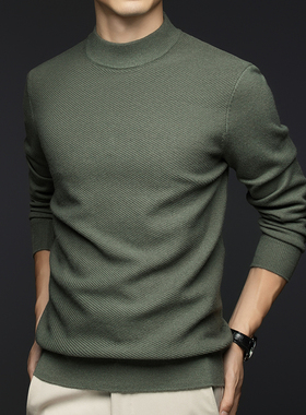 Men Sweater Cashmere Pullover Knitted Warm Turtleneck Winter