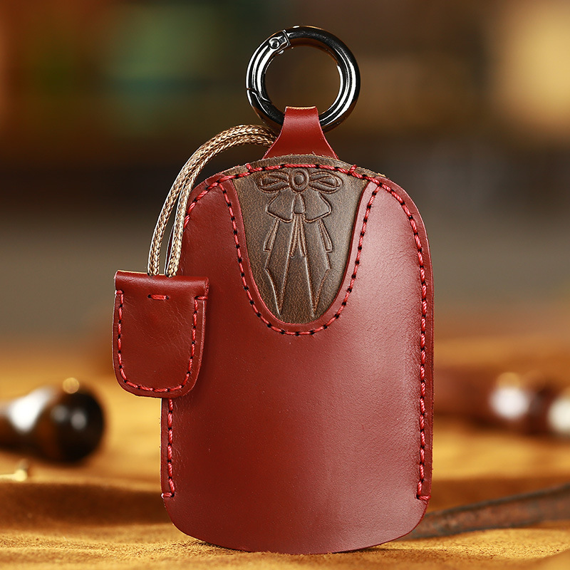 通用款钥匙包小公主创意真皮钥匙套纯手工头层牛皮手缝保护壳