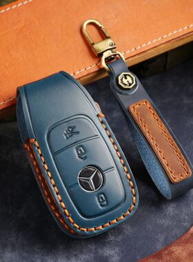 适用于奔驰钥匙套E级G350 G500 G63amg CLS300 GLS450钥匙包壳扣