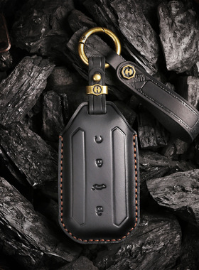 适用奇瑞Jaecoo钥匙套真皮海外版欧萌达奇瑞杰酷J5/J7钥匙包壳扣