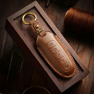 适用于林肯飞行家钥匙套航海家领航员真皮汽车钥匙包壳扣