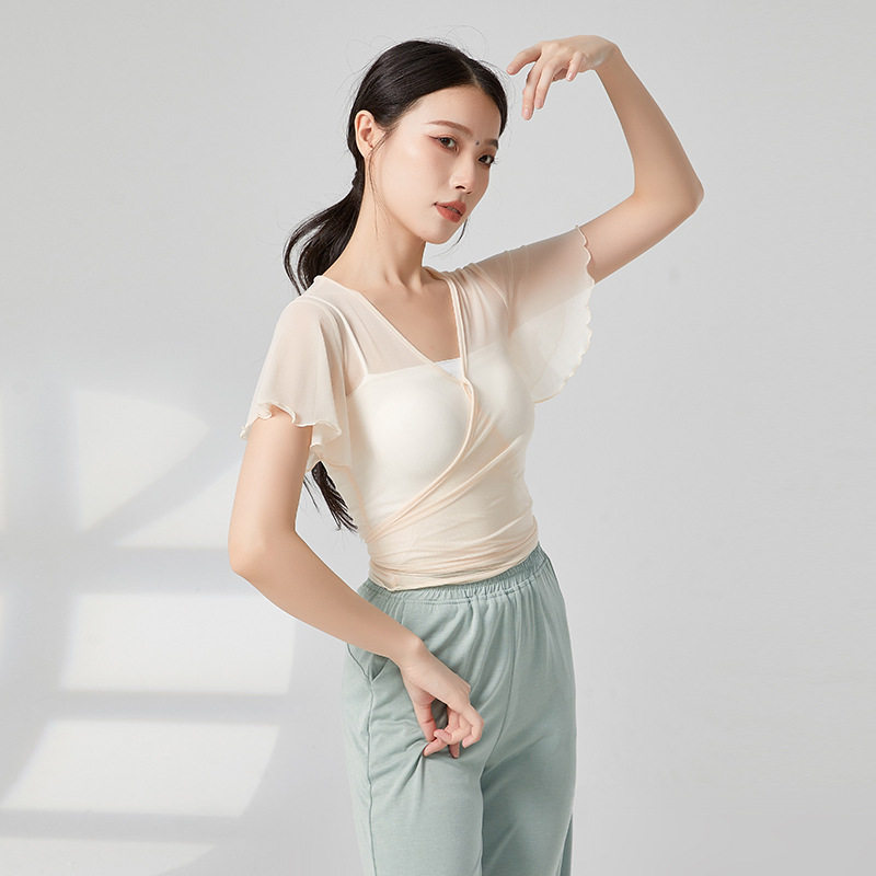 共妍古典舞短款女身韵飘逸纱衣