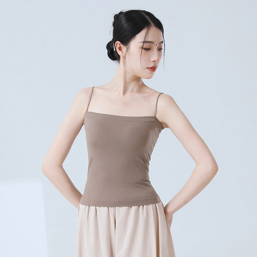 舞者之歌现代舞带胸垫吊带背心女