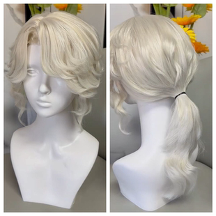 现货玫瑰网第五人格 作曲家假发cos  弗雷德里克 淡奶油色