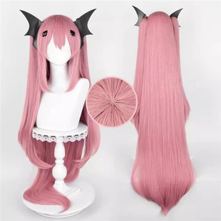 克鲁鲁cos假发采佩西女王假发终结炽天使马尾粉色虎口夹 无发饰