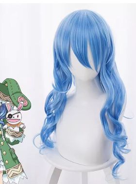 约会大作战Ⅲ 四糸乃 混蓝色长卷发 cos动漫假发