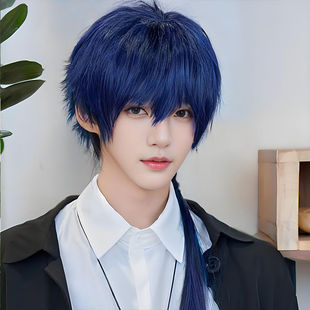 诸葛青假毛cos一人之下帅气拖尾二次元漫展水母头个性刘海全头套