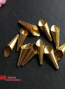 diy手工原色耳环铜配件新品