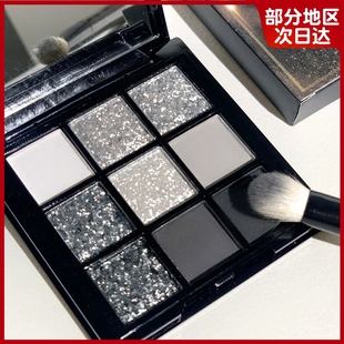 细闪九色黑天鹅轻烟熏盘珠光欧美水泥银甜酷眼影朋克妆暗黑