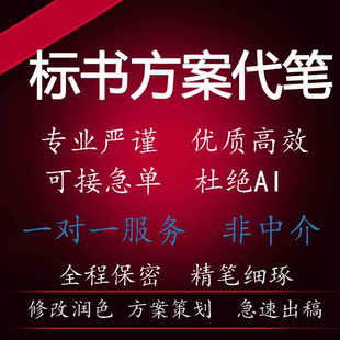 做标书制作招标文件施工组织设计方案工作总结报告技术标投标文件