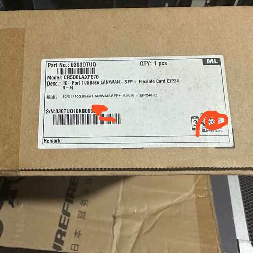 {议价}NE40E-X8 10端口万兆子卡 P240E