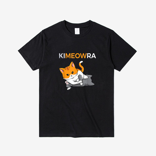 木村柔术可爱的卡哇伊猫有趣的巴西柔术T恤嘻哈短袖男女皆宜服装