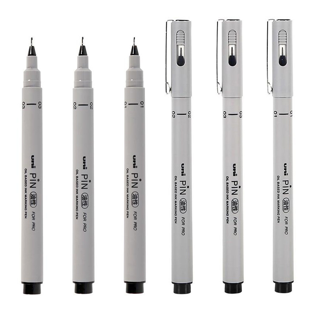 三菱油性针管记号笔防水