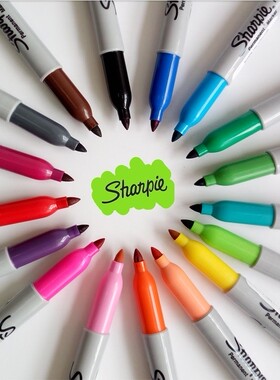 美国三福记号笔油性无尘笔工业标记马克笔SharpieFinePoint30001