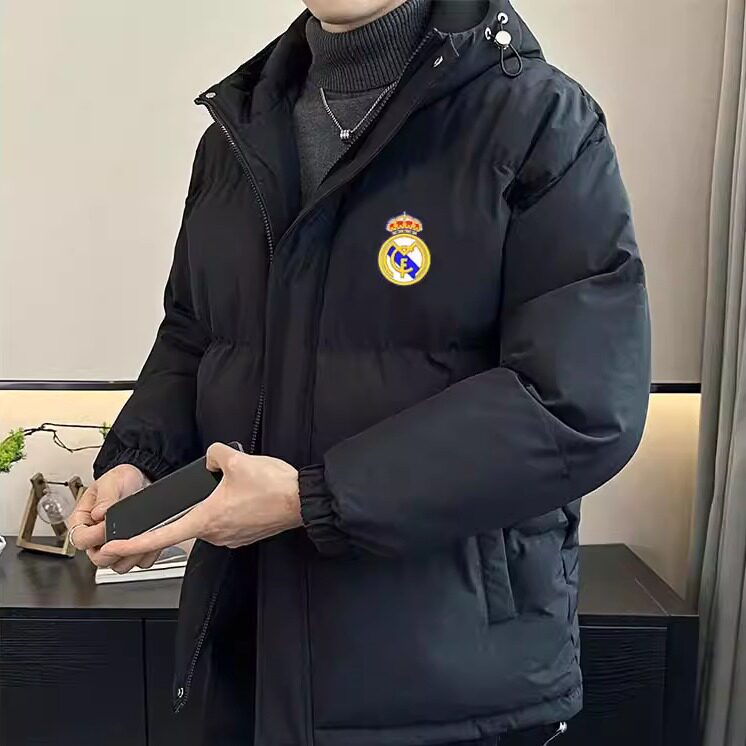 【皇马】皇家马德里冬季新款羽绒棉服球队外套长袖中长款另有加大