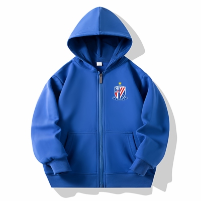 上海申花2026新款春秋款长袖成人儿童夹克卫衣外套球衣球迷周边