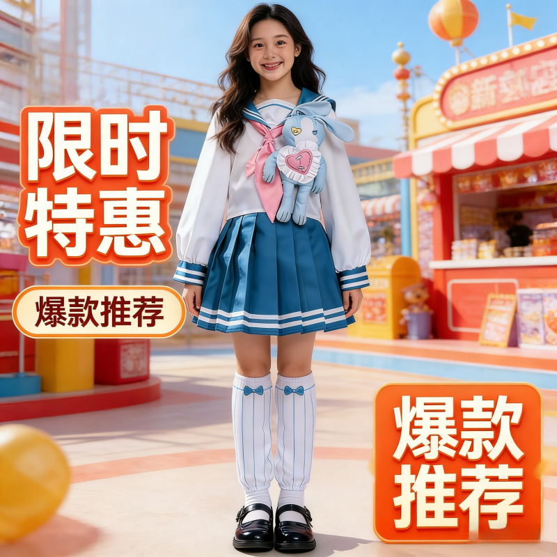 蛋仔JK裙转校生桃乐丝COS服