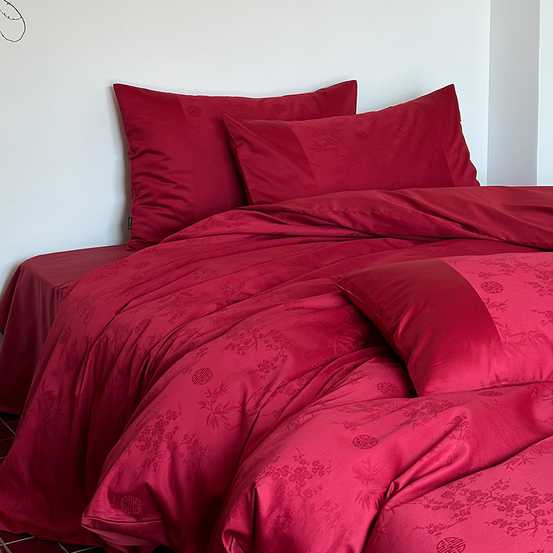 浪漫婚庆100S澳棉纯棉四件套