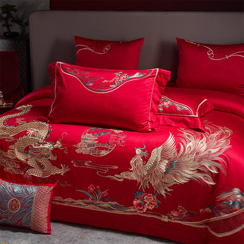 恒洽家纺婚庆四件套床单
