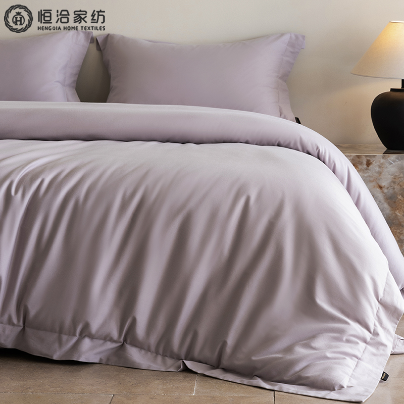 自由颜色搭配秋冬季全棉磨毛单独被套床单床笠加厚枕套一对装紫色