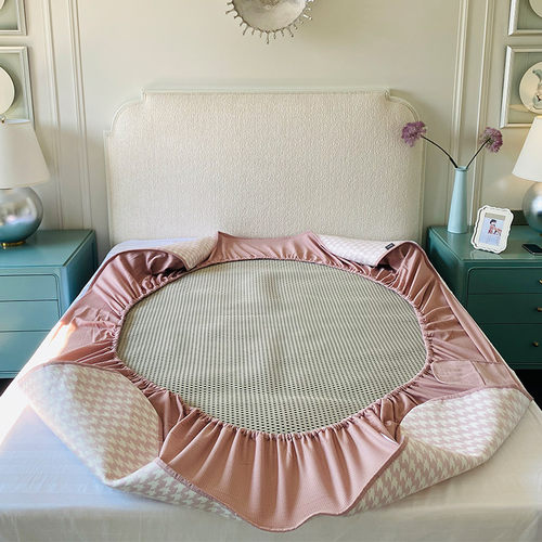 家纺千鸟格可折叠软席冰丝凉席