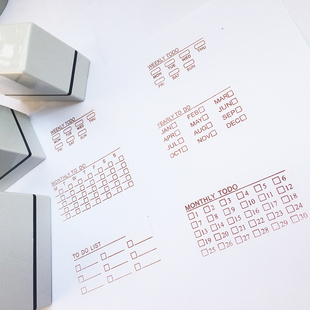 简单之家新品DIY手帐印章时间管理TODO/周计划/月计划打卡印章