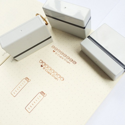 简单之家8杯水印章健康系列手账