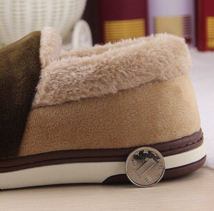 Pantoufles enfants en suède pour hiver - semelle caoutchouc - Ref 1004868 Image 4