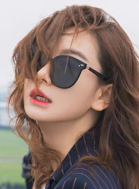 复古圆框偏光防紫外线女款太阳镜