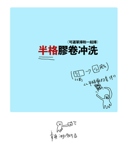 【章鱼冲扫】半格相机C41彩负黑白电影卷135胶片胶卷冲洗扫描服务