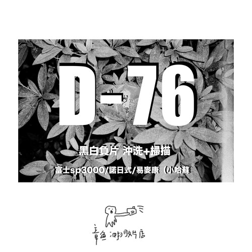 【章鱼冲扫】 D76黑白135富士/诺日士/哈苏胶片胶卷冲洗扫描服务