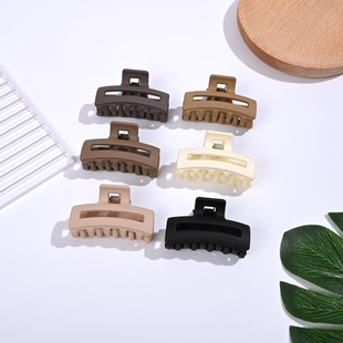 4.5cm中小号简约方形方块抓夹女经典百搭半扎发夹抓夹后脑勺发饰