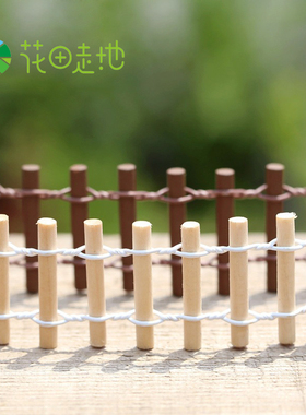 多肉植物苔藓微景观栅栏装饰摆件